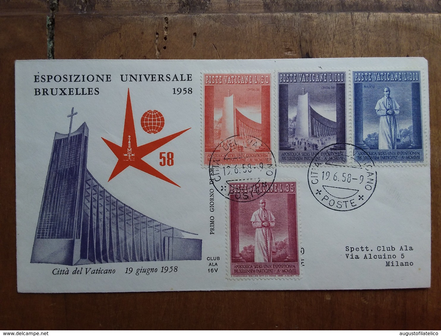 VATICANO - F.D.C. Expo Bruxelles 1958 + Spese Postali - FDC