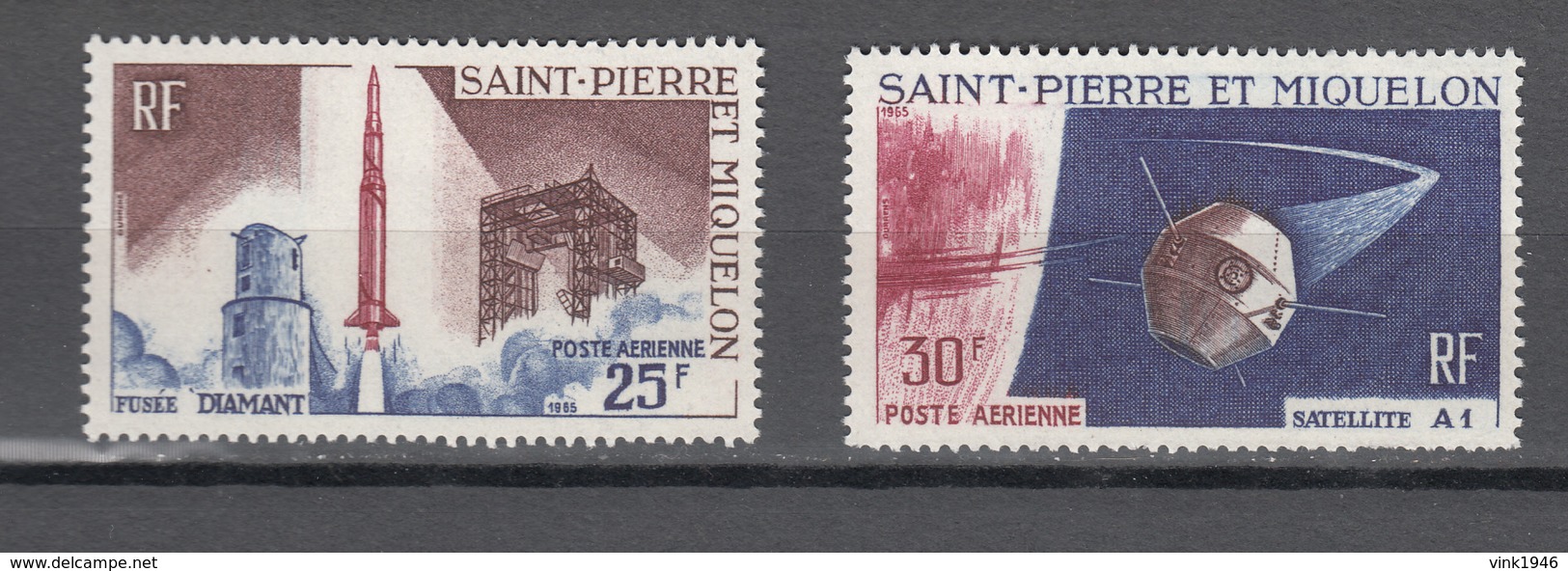 Saint Pierre Et Miquelon SPM 1966,2V In Set,aerospace,ruimtevaart,luft Und Raumfahrt,de L'aérospatial,MNH/Postfris(A3604 - América Del Norte