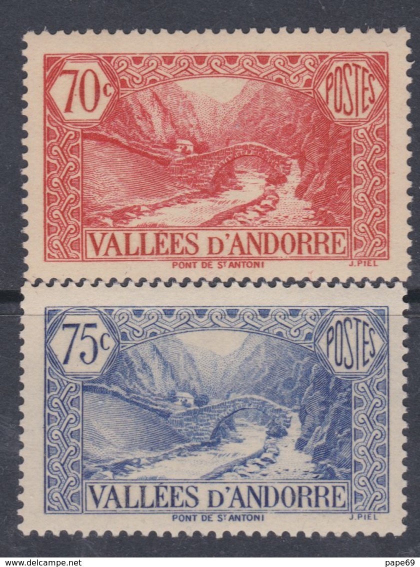 Andorre N° 69 / 70 XX Paysages, Partie De Série : Les 2 Valeurs Sans Charnière, TB - Neufs