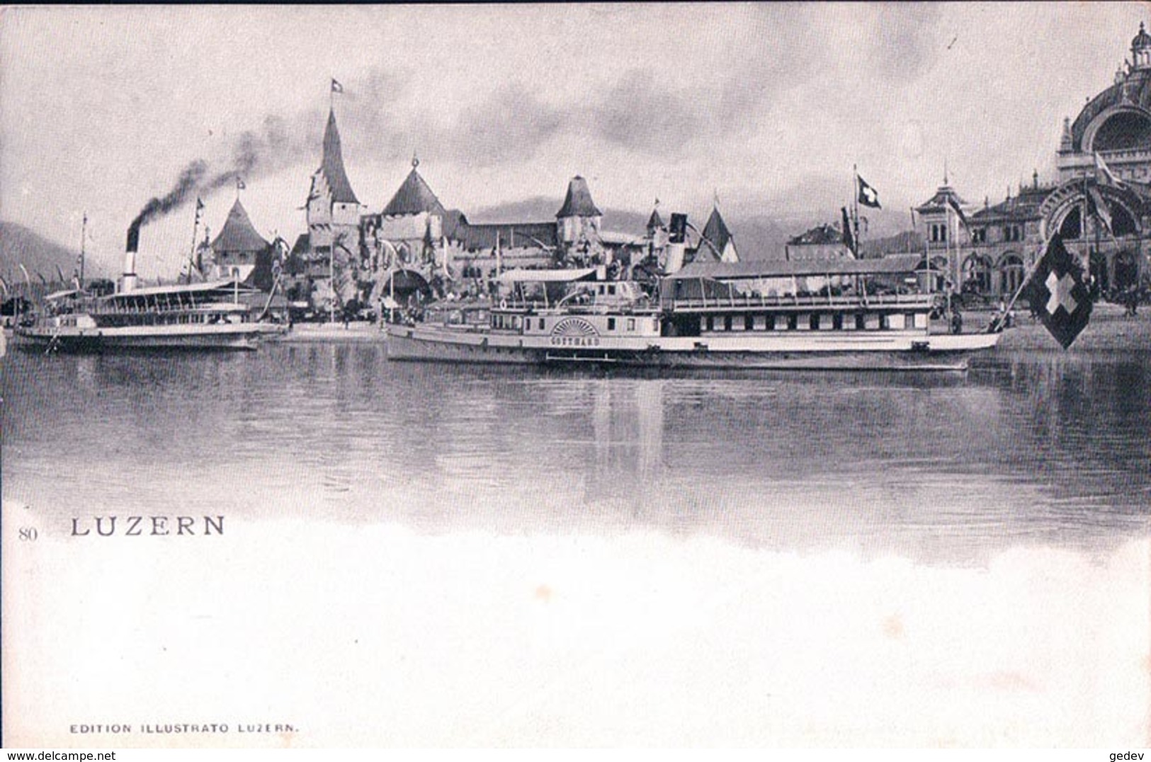 Luzern, Vierwaldstättersee, Bateaux à Vapeur GOTTHARD (80) - Lucerne