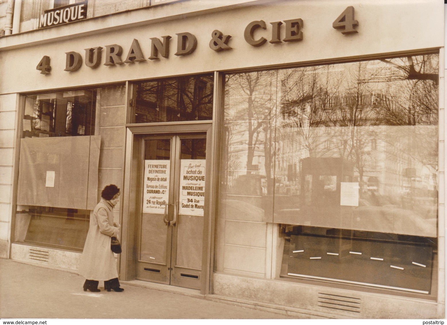 DEPART D'UNE VIEUX PARISIEN PARIS  DURAND ET CIE  EDITEUR DE MUSIQUE L'OMBRE DE LA MADELEINE - Lugares