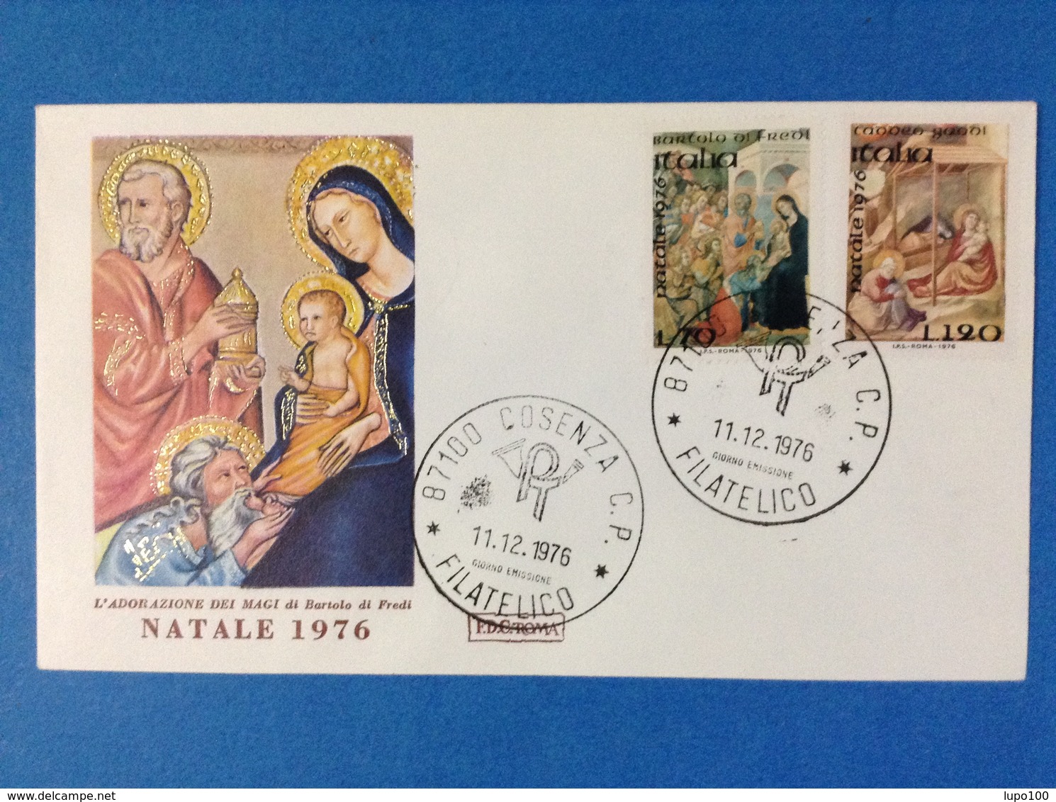 1976 Italia Natale Busta Primo Giorno FDC Roma - FDC