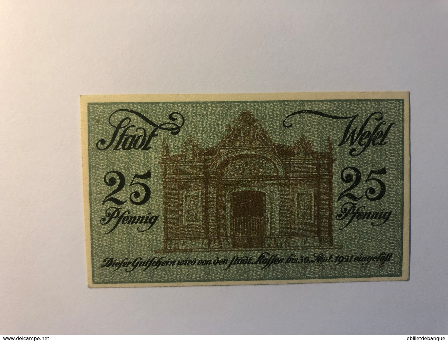 Allemagne Notgeld Allemagne Wesel 25 Pfennig - Collections