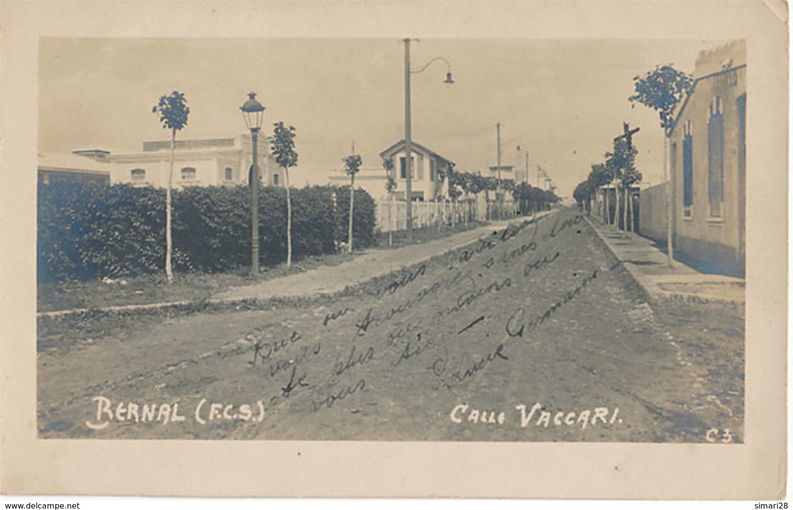 BERNAL - CARTE PHOTO - CALLE VACCARI - Argentine