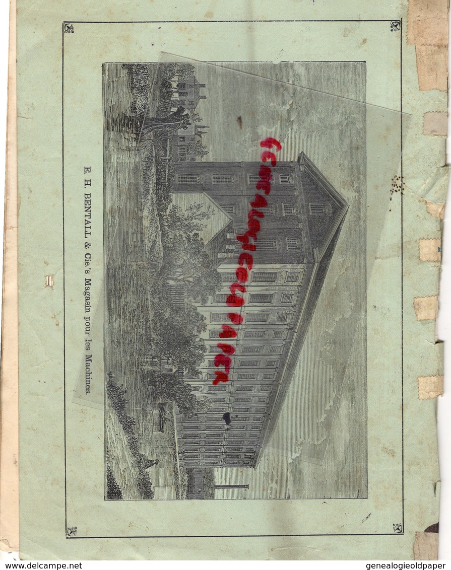 75-PARIS-ANGLETERRE-HEYBRIDGE MALDON-RARE CATALOGUE E.H. BENTALL-CHARLES LACROIX-H.T. MOT 168 BD VILLETTE-BORDEAUX -1891 - 1800 – 1899