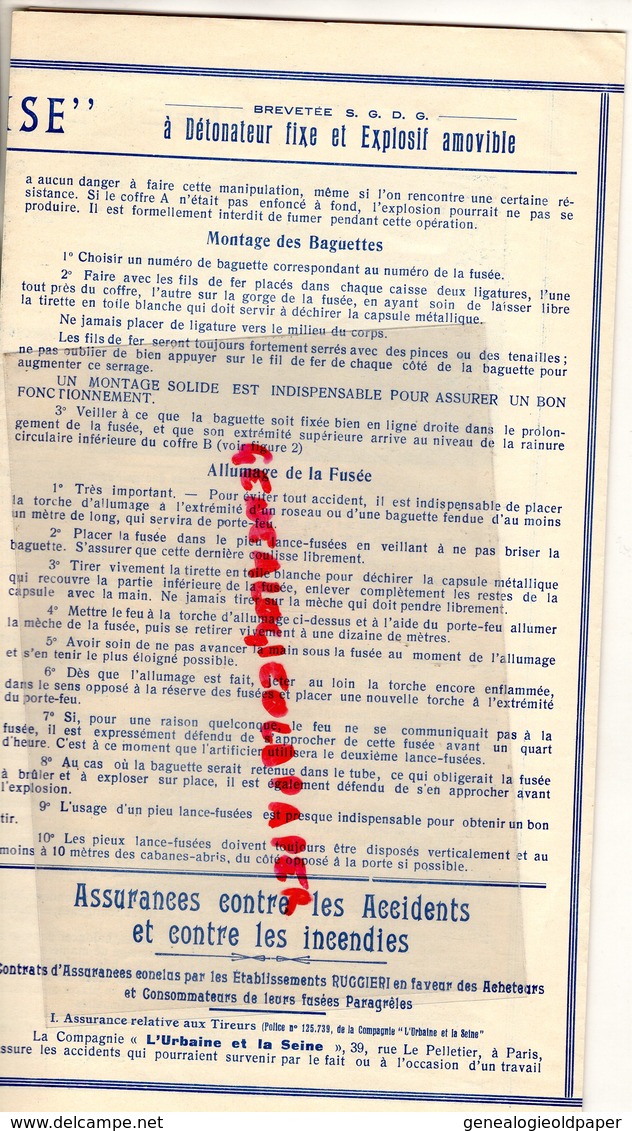 84- MONTEUX-75 PARIS- RARE CATALOGUE E ETS. RUGGIERI-ARTIFICES AGRICOLES-FUSEES PARAGRELES-ADOLPHE TOUCHELAY MONTRICHARD - Landwirtschaft