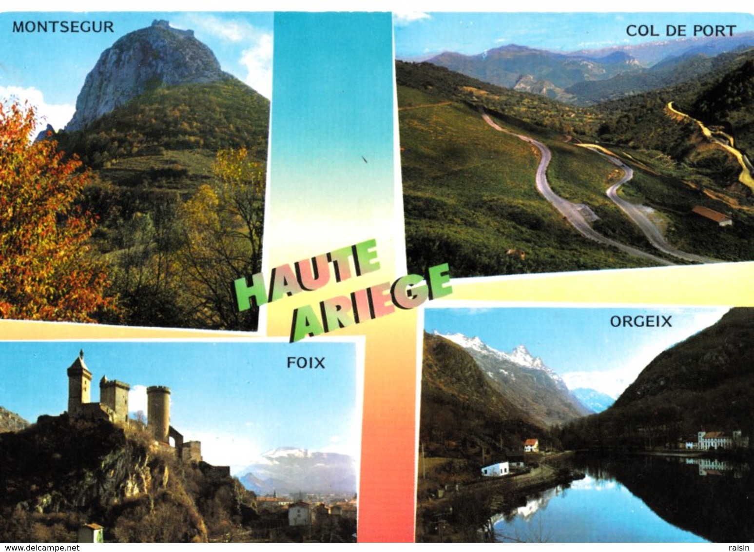 09  Haute Ariège Multi Vues Montségur  Col Du Port  Château De Foix  Lac D'Orgeix  N°2485 TBE - Other & Unclassified