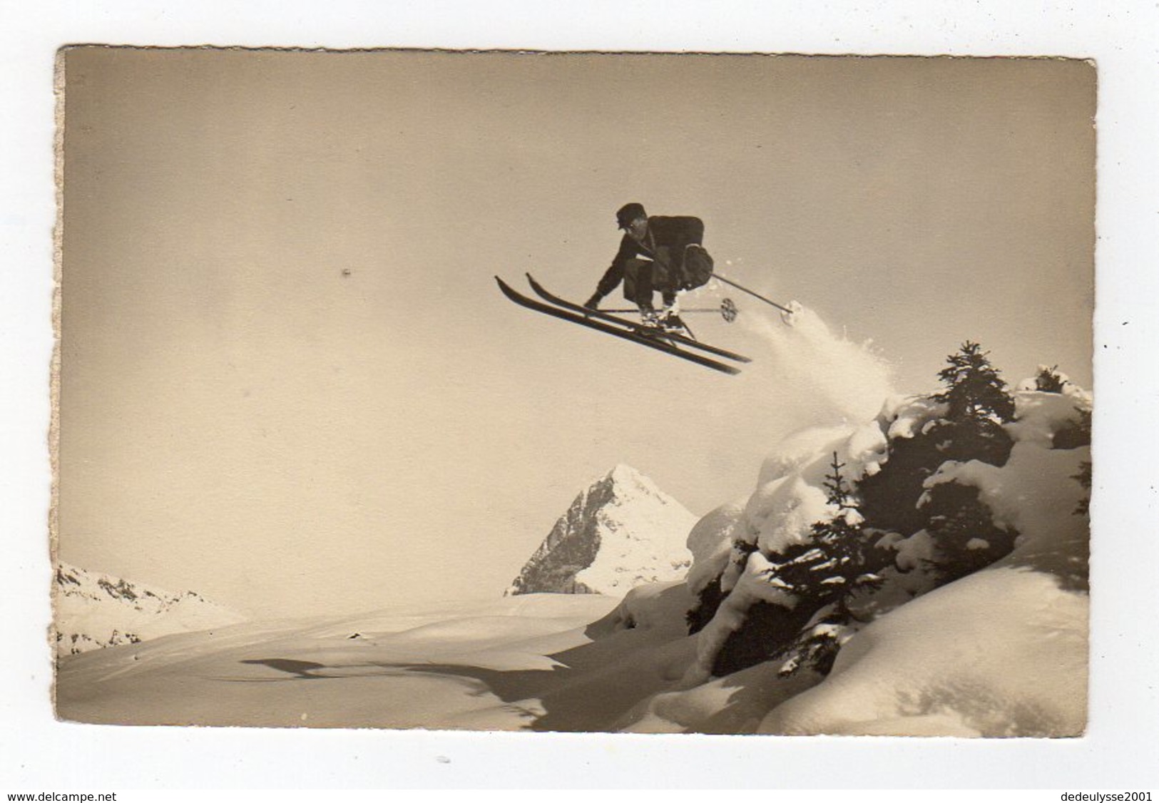 Dec18    83289   Photo Carte Sauteur à Ski  Gelandesprung  Eiger - Winter Sports