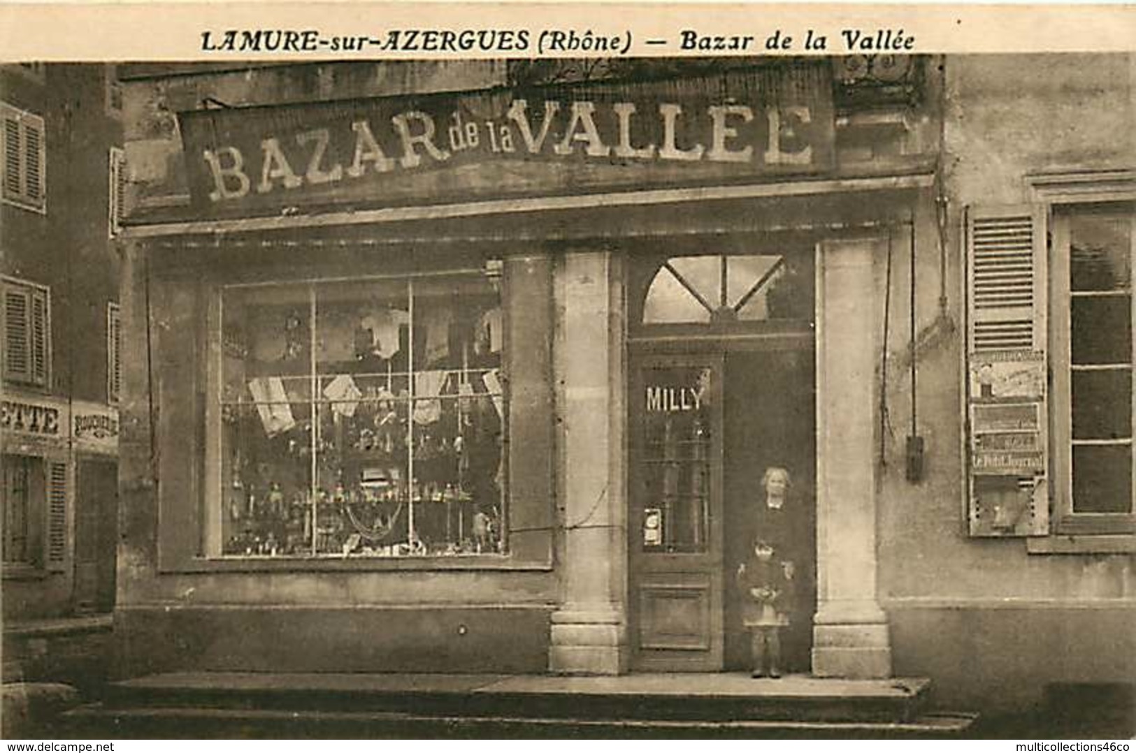 101218 - 69 LAMURE SUR AZERGUES Bazar De La Vallée - Devanture Magasin Commerce MILLY Boucherie - Lamure Sur Azergues