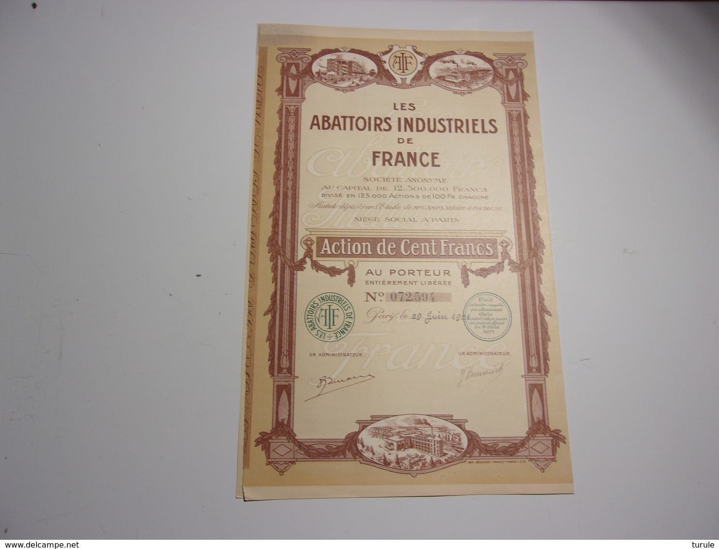 ABATTOIRS DE FRANCE (1921) - Other & Unclassified