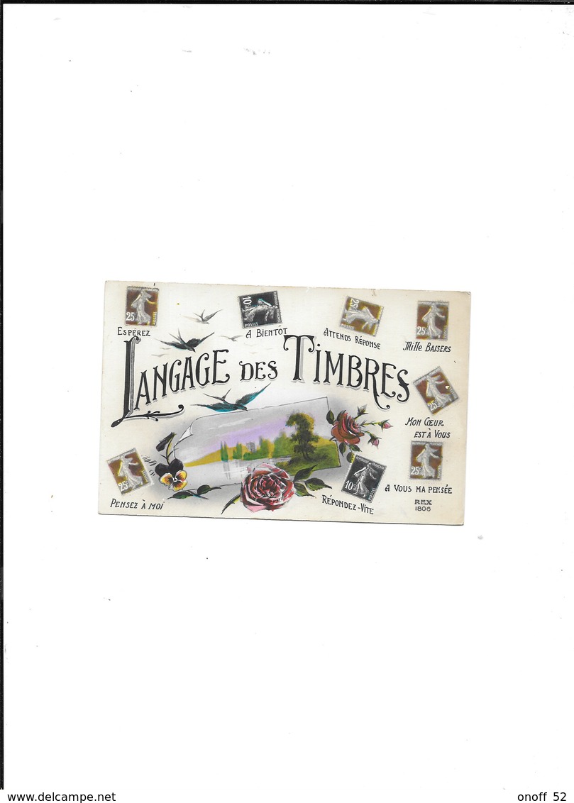 LANGAGE DES TIMBRES FLEURS PAYSAGE - Timbres (représentations)