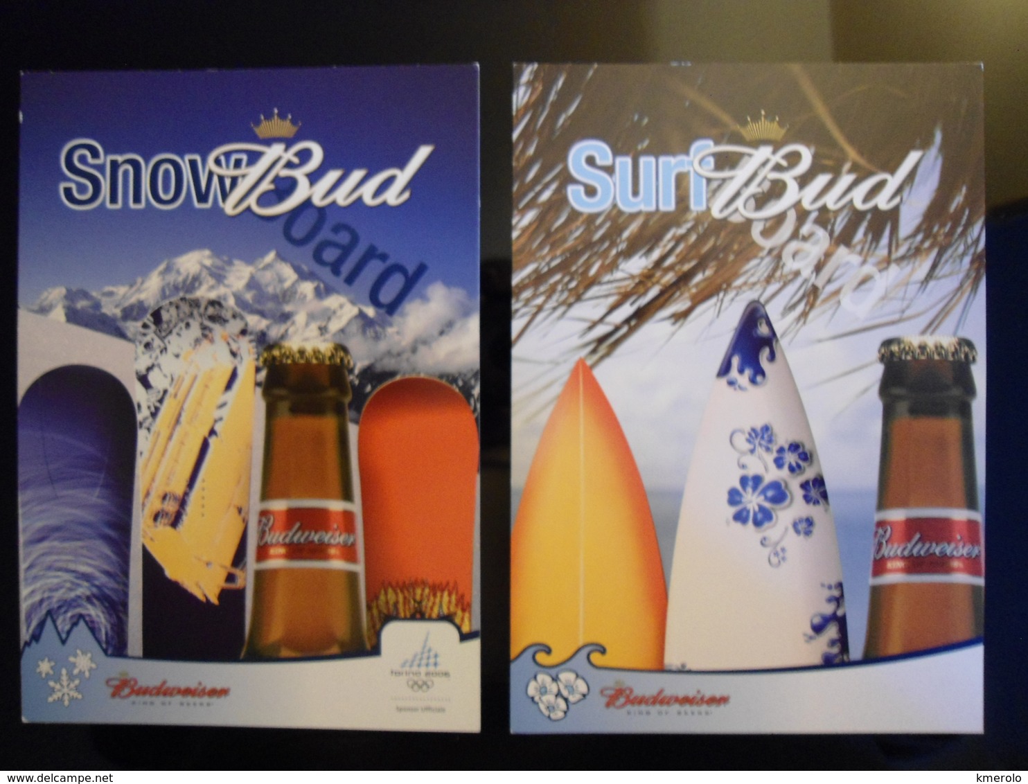 BUDWEISER Bier Lot De 2 Cartes Postales - Werbepostkarten