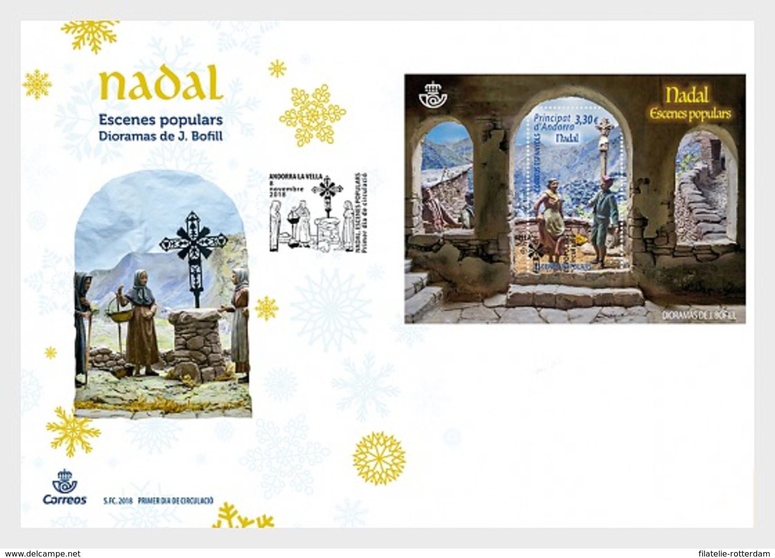 Andorra / Andorre - Postfris / MNH - FDC Sheet Kerstmis 2018 - Ungebraucht