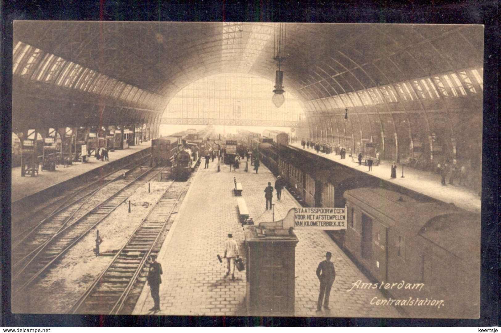 Amsterdam - Centraalstation - Staatspoorwegen Afstempel 1912 - Amsterdam