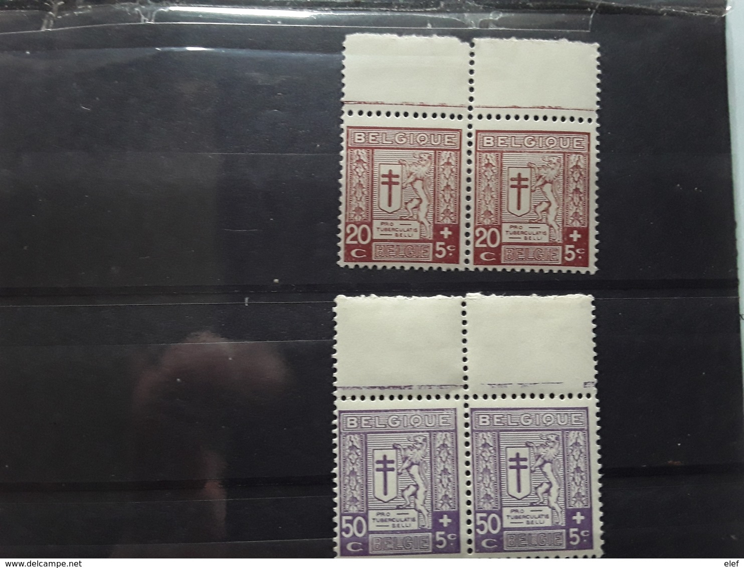 BELGIQUE 1926,PAIRE Yvert No 241 PAIRE No 242, Tuberculeux De La Guerre,  Neufs ** MNH TTB LUXE - Unused Stamps