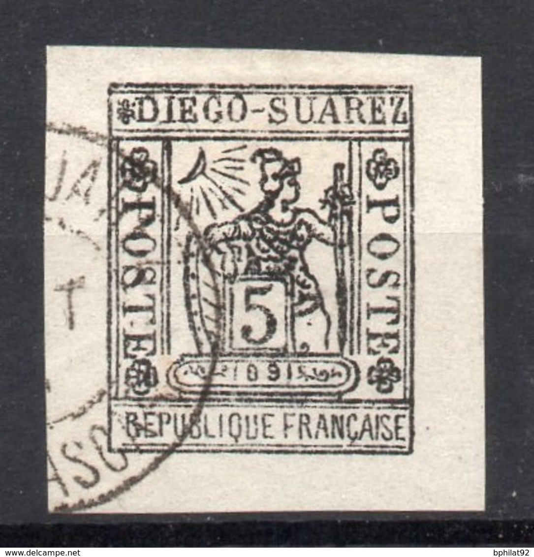 !!! PRIX FIXE : DIEGO SUAREZ, N°10 OBLITERE SIGNE CALVES - Used Stamps