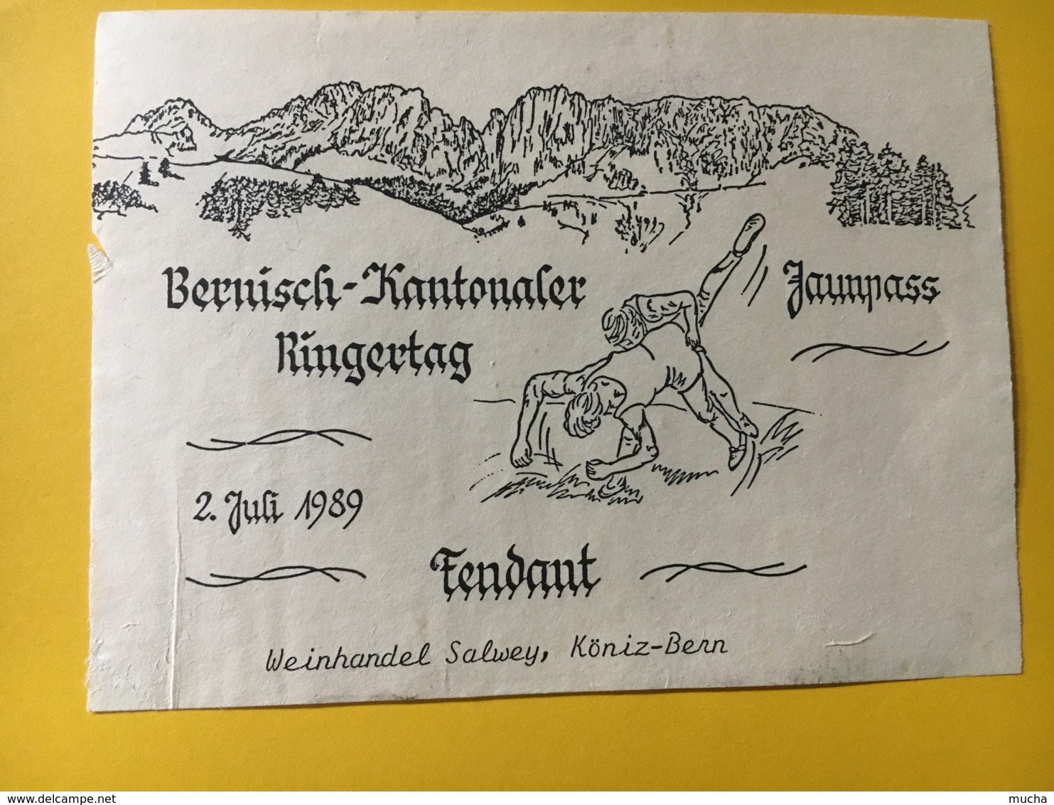 9178 -  Bernisch-Kantonaler Ringertag Jaunpass 1989  Suisse Lutte - Sonstige & Ohne Zuordnung