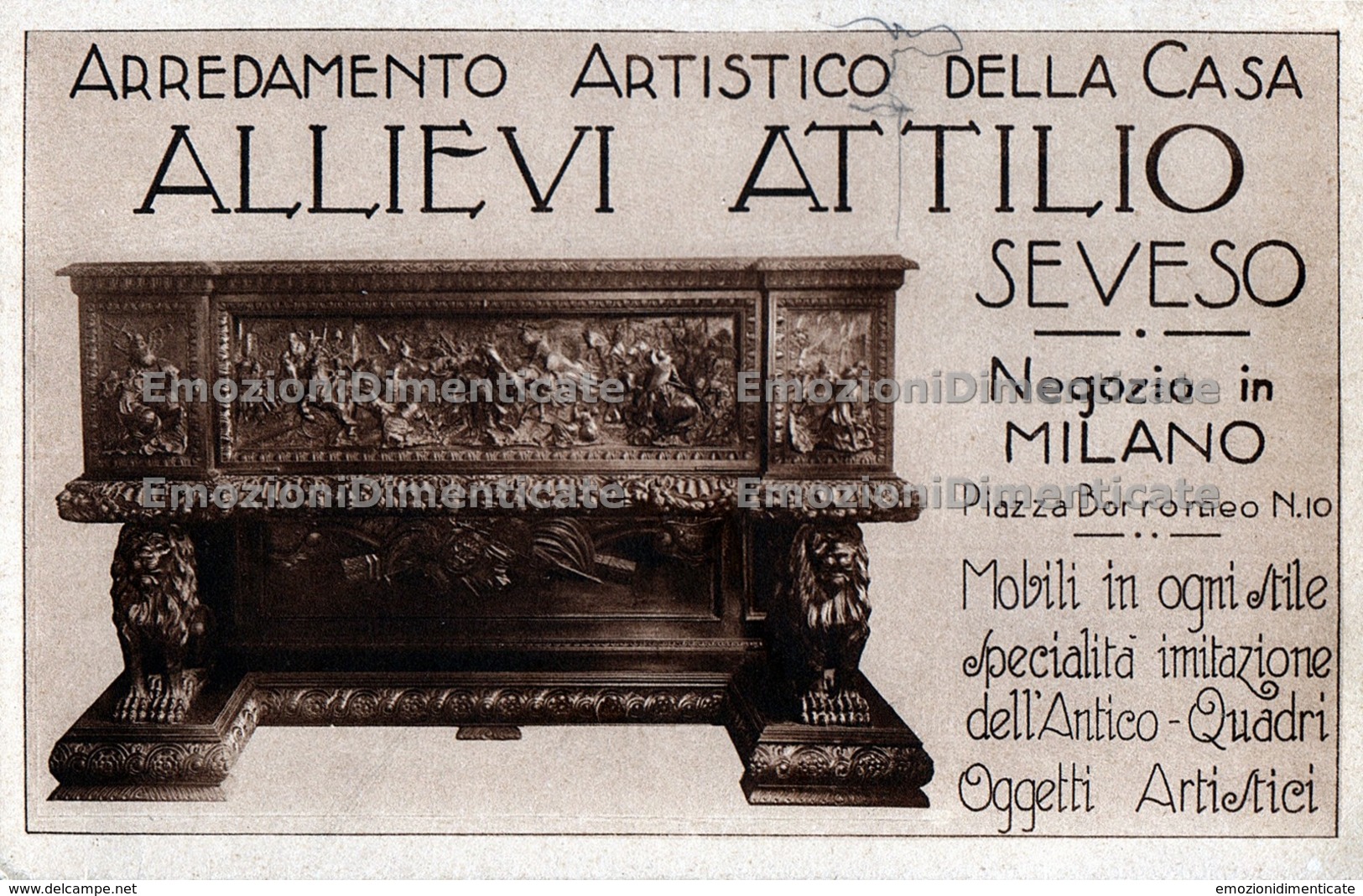Milano Seveso Allievi Attilio Arredamento Artistico Della Casa Mobilificio - Winkels