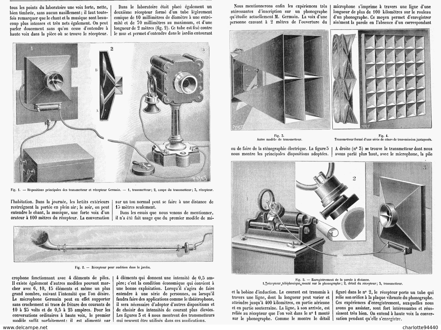 Le TELEPHONE HAUT PARLEUR De M.GERMAIN  1899 - Other & Unclassified