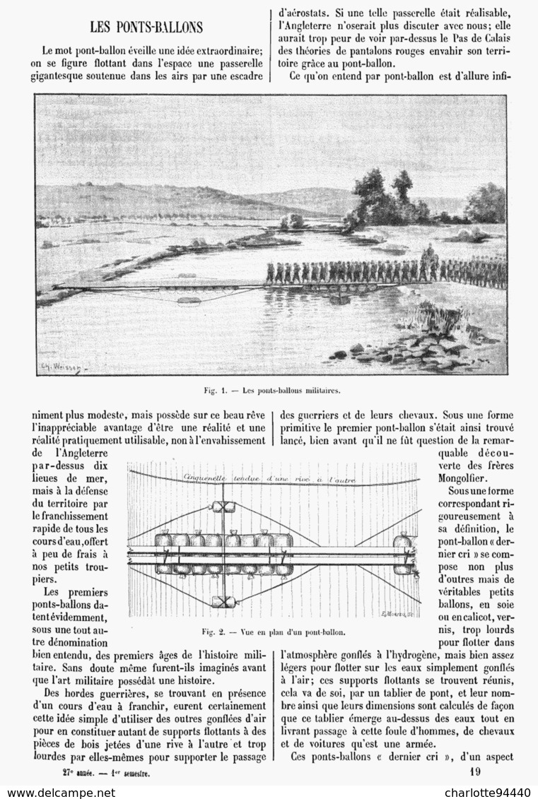 LES PONTS-BALLONS  1899 - Other & Unclassified