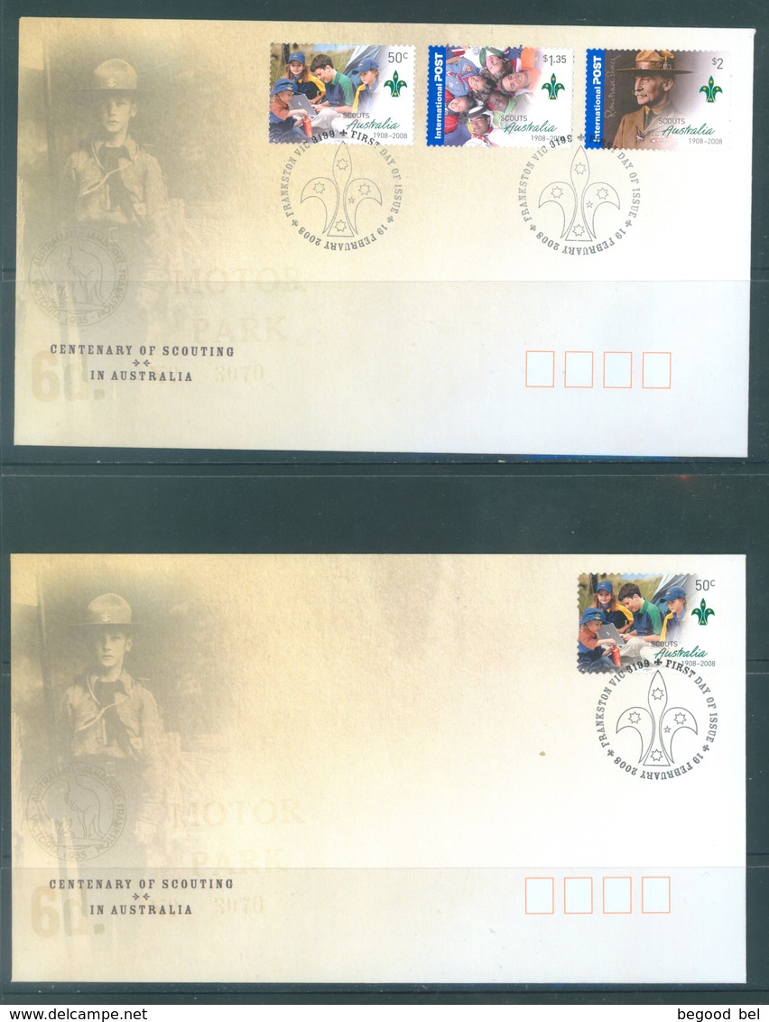 AUSTRALIA  - FDC - 19.2.2008 - JAMBOREE SCOUTING - Yv 2806-2809 - Lot 18537 - Premiers Jours (FDC)