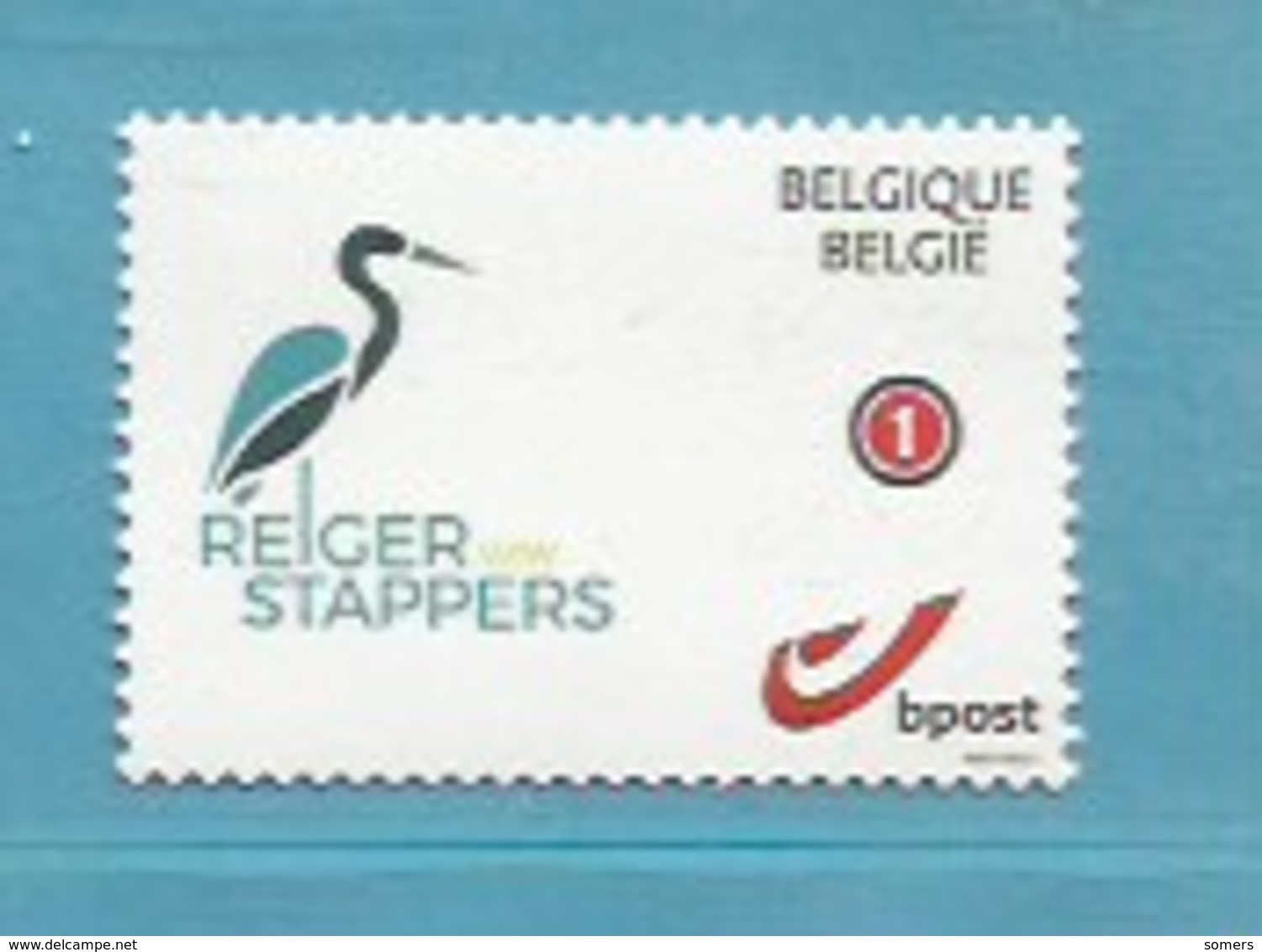 MIJNZEGEL BELGIUM ** A841 -  VOGEL - REIGER - - Andere & Zonder Classificatie