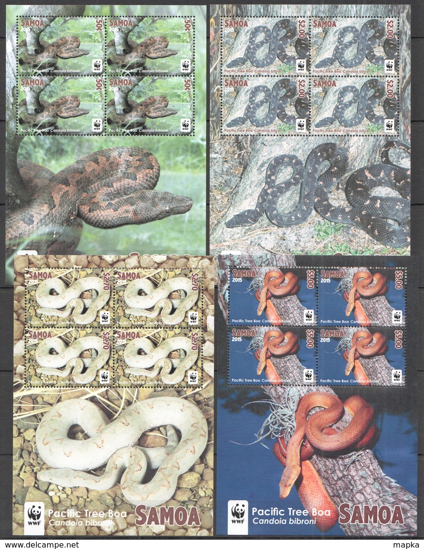 W764 2015 SAMOA WWF FAUNA REPTILES PACIFIC TREE BOA !!! MICHEL 28 EURO !!! 4KB MNH - Andere & Zonder Classificatie