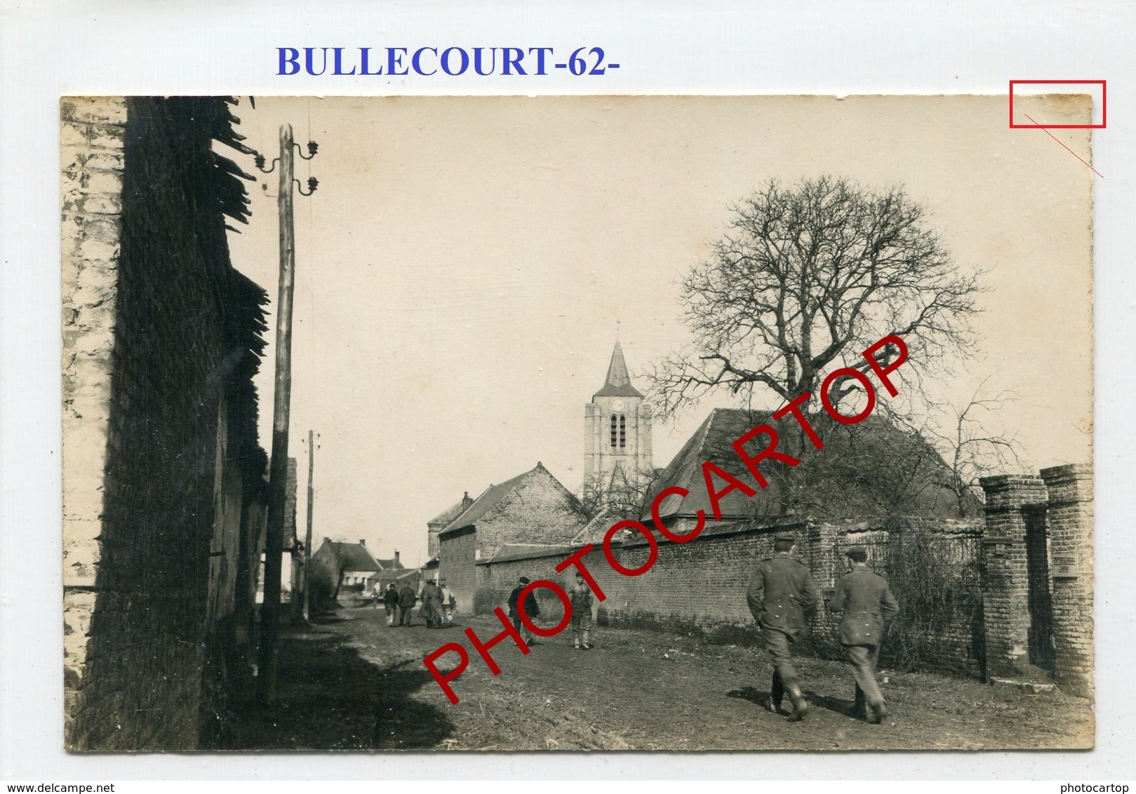 BULLECOURT-CARTE PHOTO Allemande-Guerre 14-18-1WK-France-62-Militaria- - Other & Unclassified