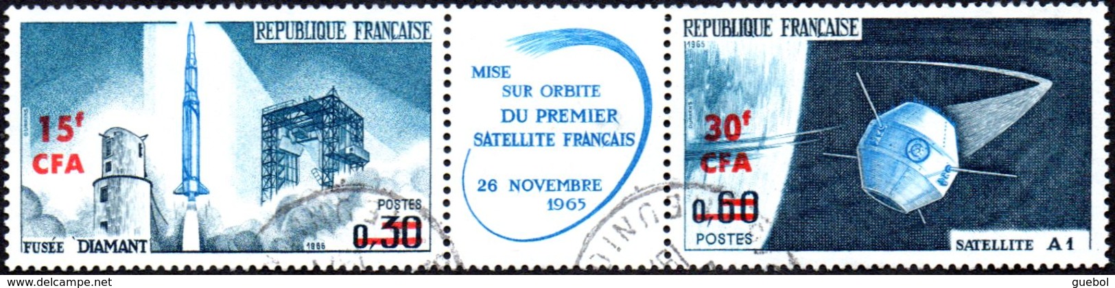 Réunion Obl. N° 369 A - Lancement Du Premier Satellite National - Espace - Oblitérés