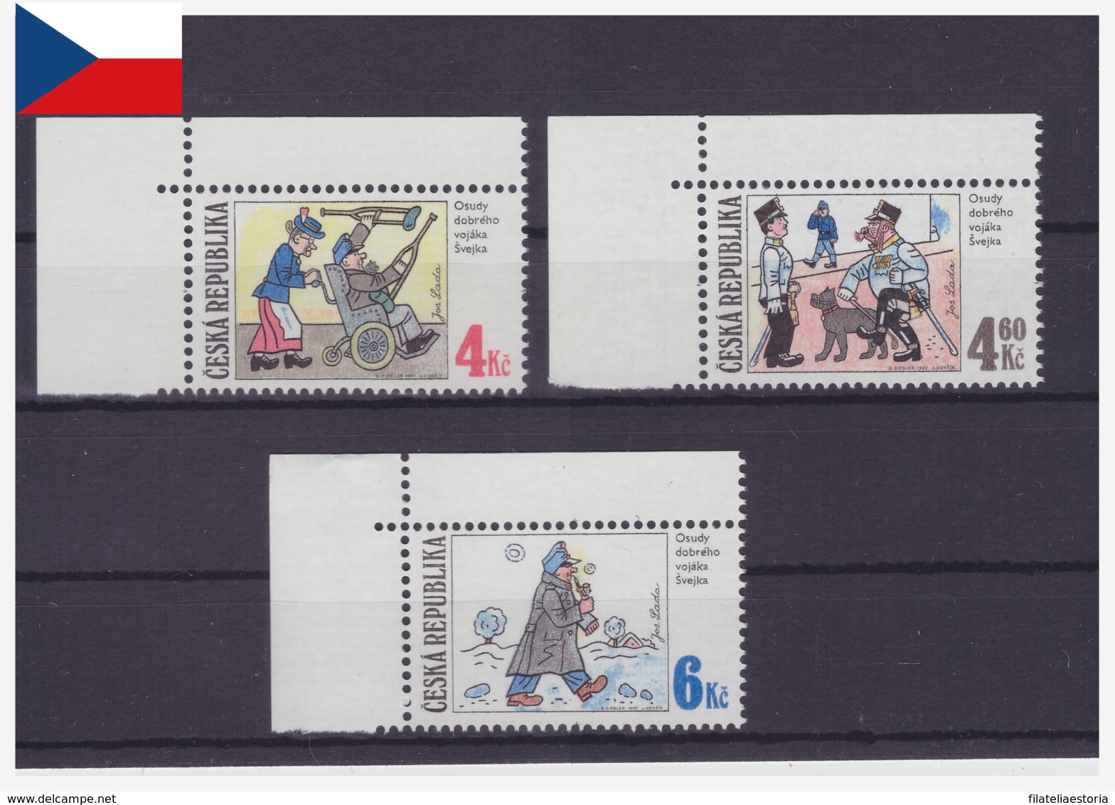 République Tchèque 1997 - MNH ** - Bandes Dessinées - Michel Nr. 153-155 Série Complète (cze008) - Neufs