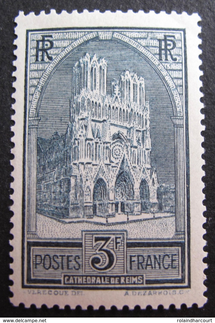 R1692/406 - 1929 - CATHEDRALE DE REIMS - N°259 (I) NEUF* - Cote : 77,00 € - Neufs