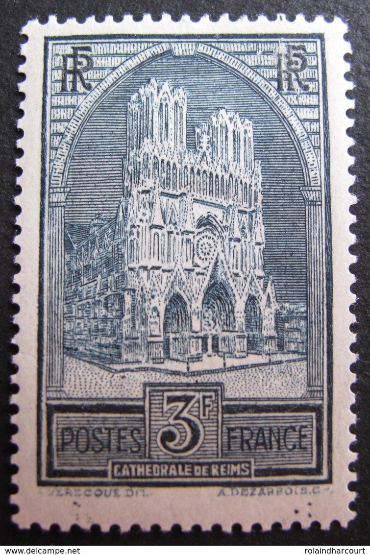 R1692/408 - 1929 - CATHEDRALE DE REIMS - N°259 (III) NEUF* - LUXE - Cote : 460,00 € - Neufs