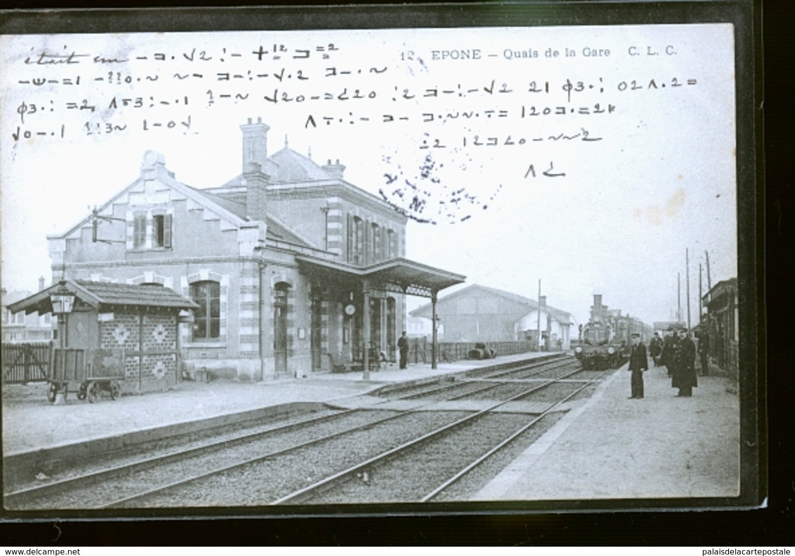 EPONE LA GARE RARE LETTRE CODEE                           JLM - Epone