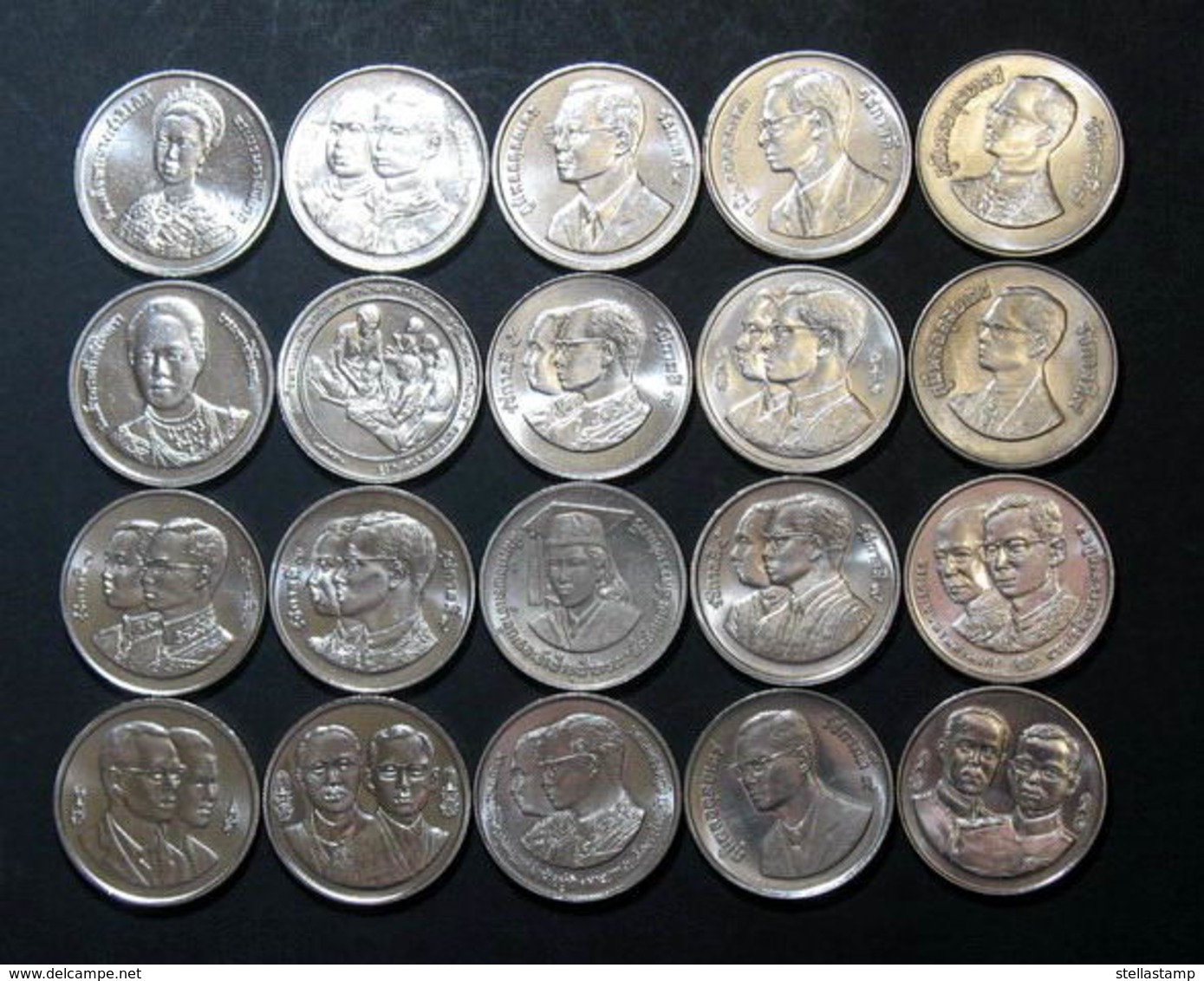 Thailand Coin 2 Baht Completed Set Of 41 UNC - Thaïlande