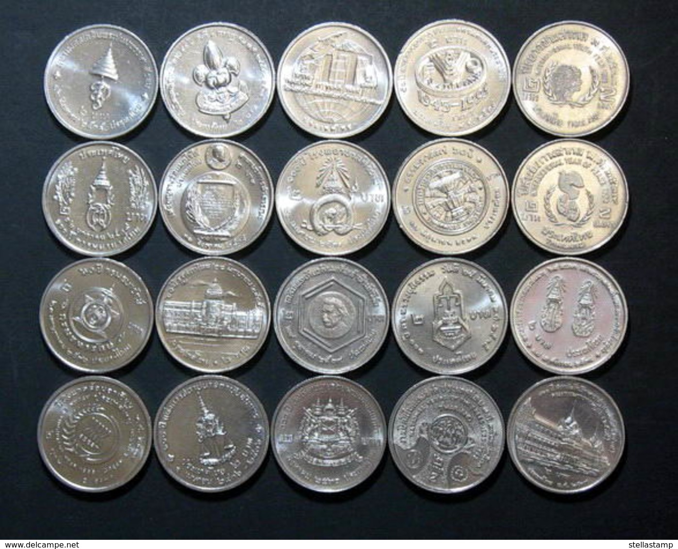 Thailand Coin 2 Baht Completed Set Of 41 UNC - Thaïlande