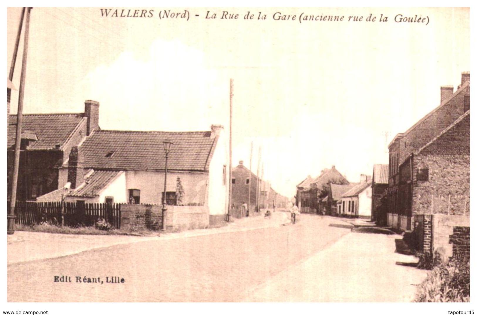 [59] Nord >Wallers    "rue De La Gare"  (Format 9 X 14) - Altri & Non Classificati