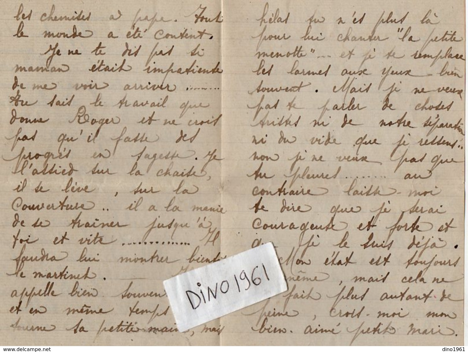 VP13.612 - 1919 - Lettre De Mme L. DUBOIS à VILLENEUVE D'OLMES Pour Mr DUBOIS à BATHURST ( Gambie ) - Récit - Manuscrits