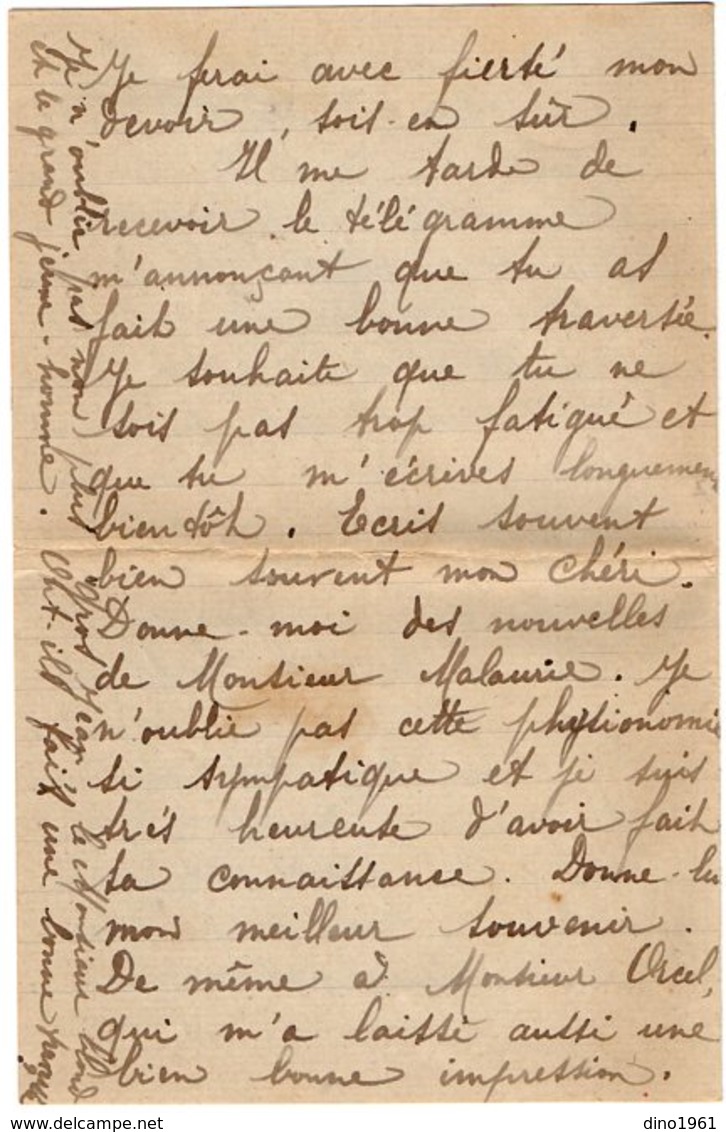 VP13.612 - 1919 - Lettre de Mme L. DUBOIS à VILLENEUVE D'OLMES pour Mr DUBOIS à BATHURST ( Gambie ) - Récit