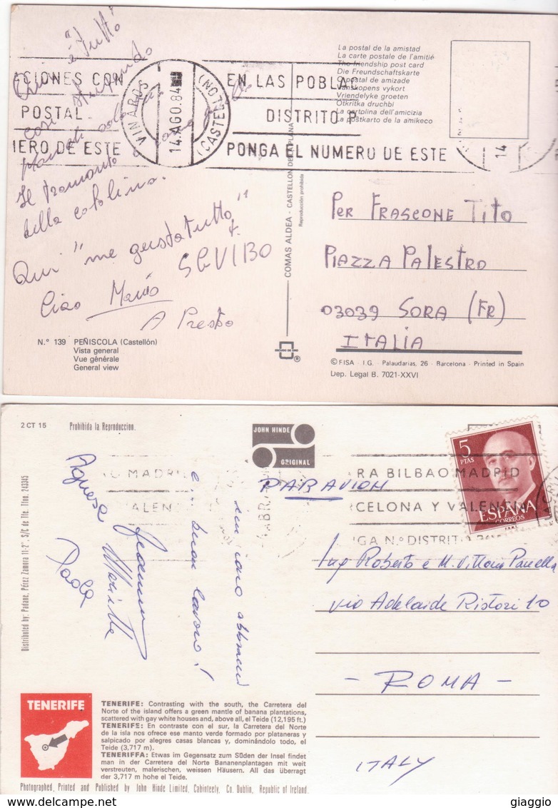 °°° Francobolli N. 4599 - Cartoline Spagna Viaggiate 2 Pezzi °°° - Altri & Non Classificati