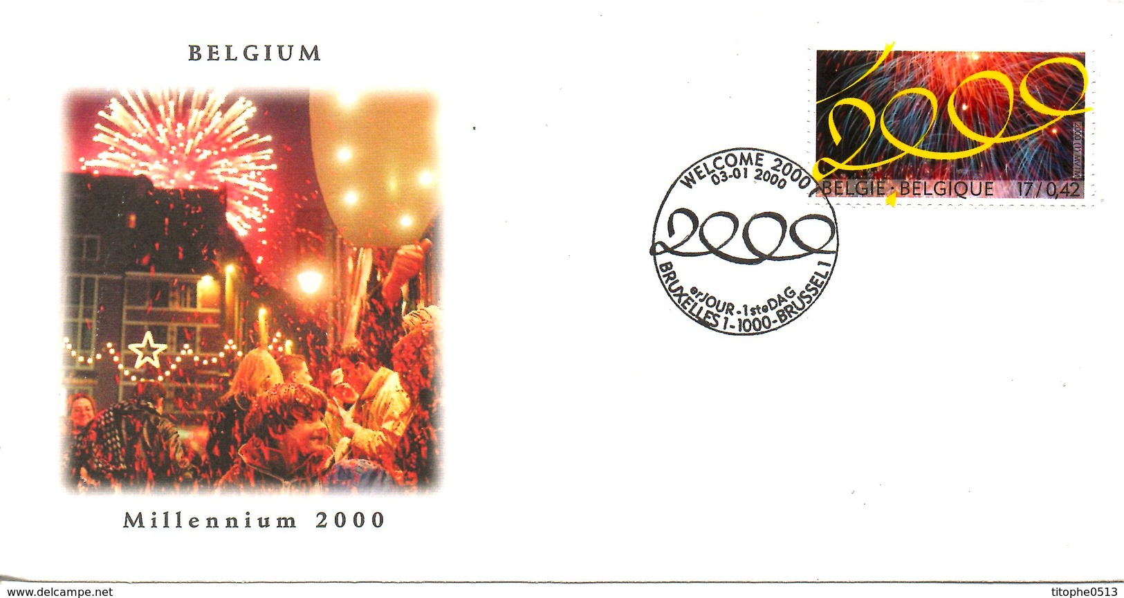 BELGIQUE. N°2877 De 2000 Sur Enveloppe 1er Jour. Millennium. - 1991-2000