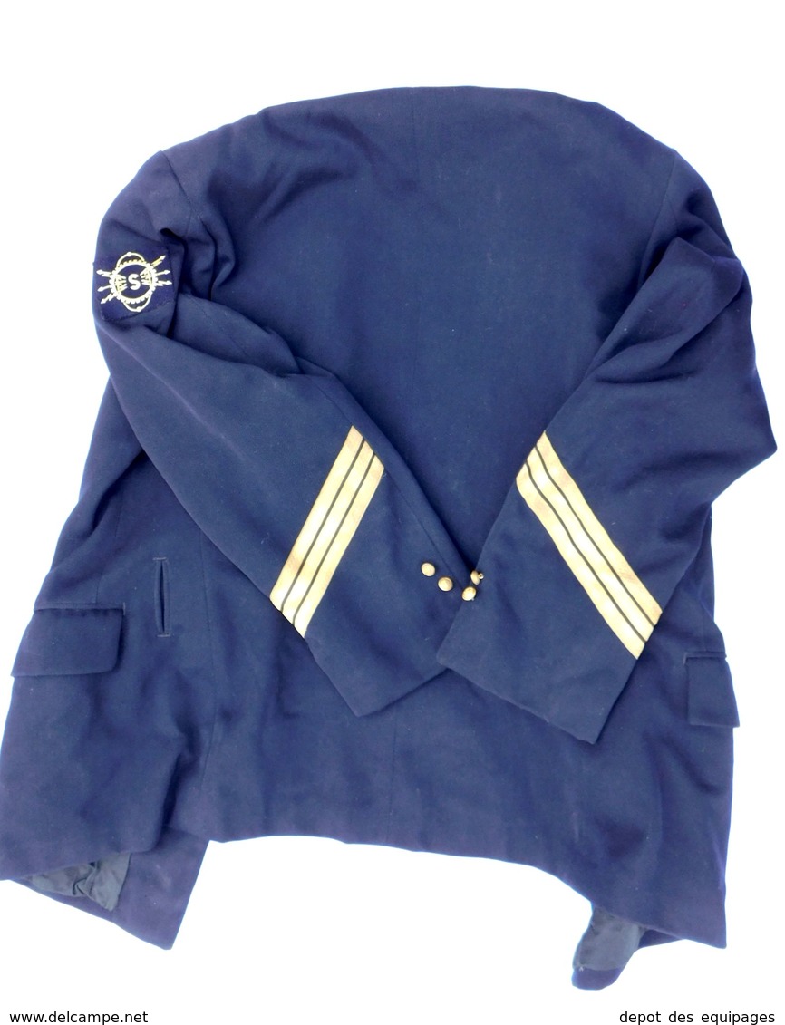 MARINE NATIONALE : VESTE MAITRE ELECTROMECANICIEN de SECURITE -  vers 1950