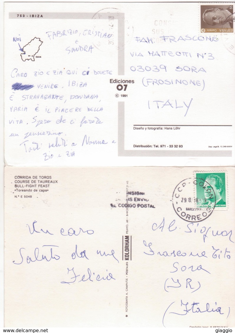 °°° Francobolli N. 4622 - Cartoline Spagna Viaggiate 2 Pezzi °°° - Altri & Non Classificati