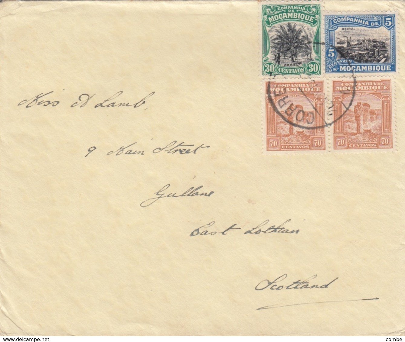 COVER. MOZAMBIQUE. 20NOV 1936. MARROMEU TO SCOTLAND - Mozambique