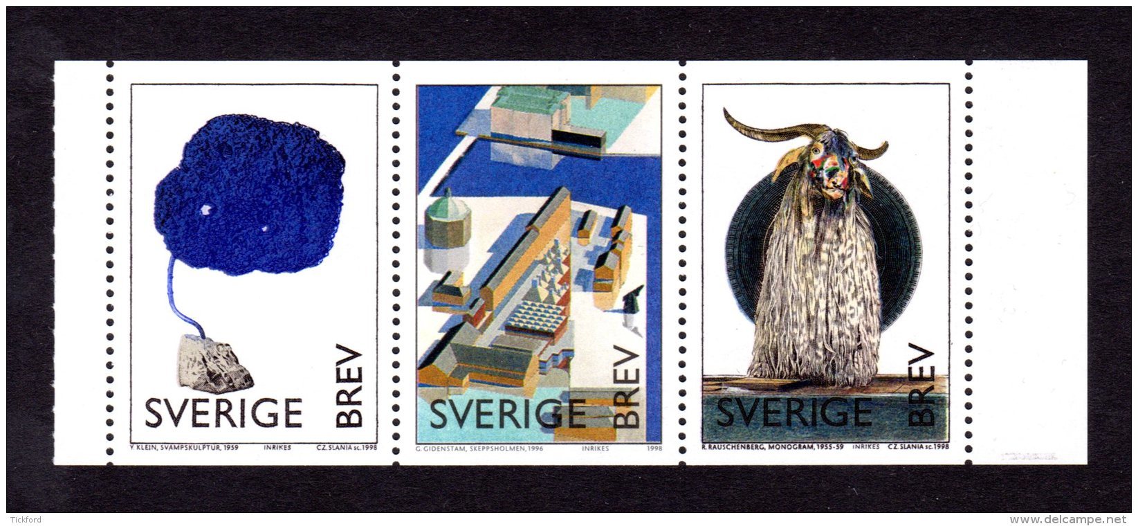 SUEDE 1998 - YT 2014/2016 - Facit 2053/2055 - NEUFS ** LUXE/ MNH -  Série Complète 3 Valeurs - Musée De Stockholm - Neufs