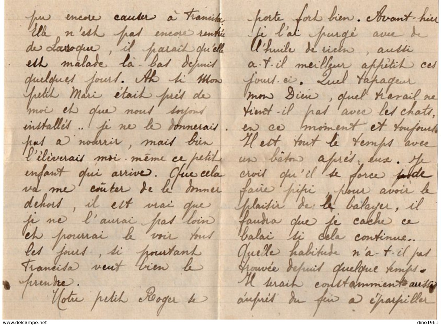 VP13.615 - 1919 - Lettre De Mme L. DUBOIS à VILLENEUVE D'OLMES Pour Mr DUBOIS à BATHURST ( Gambie ) - Récit - Manuscrits