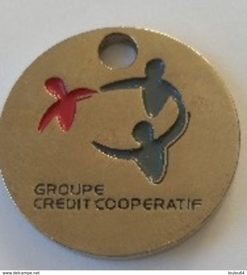 Jeton De Caddie - Banque - Groupe Crédit Coopératif - En Métal - - Jetons De Caddies