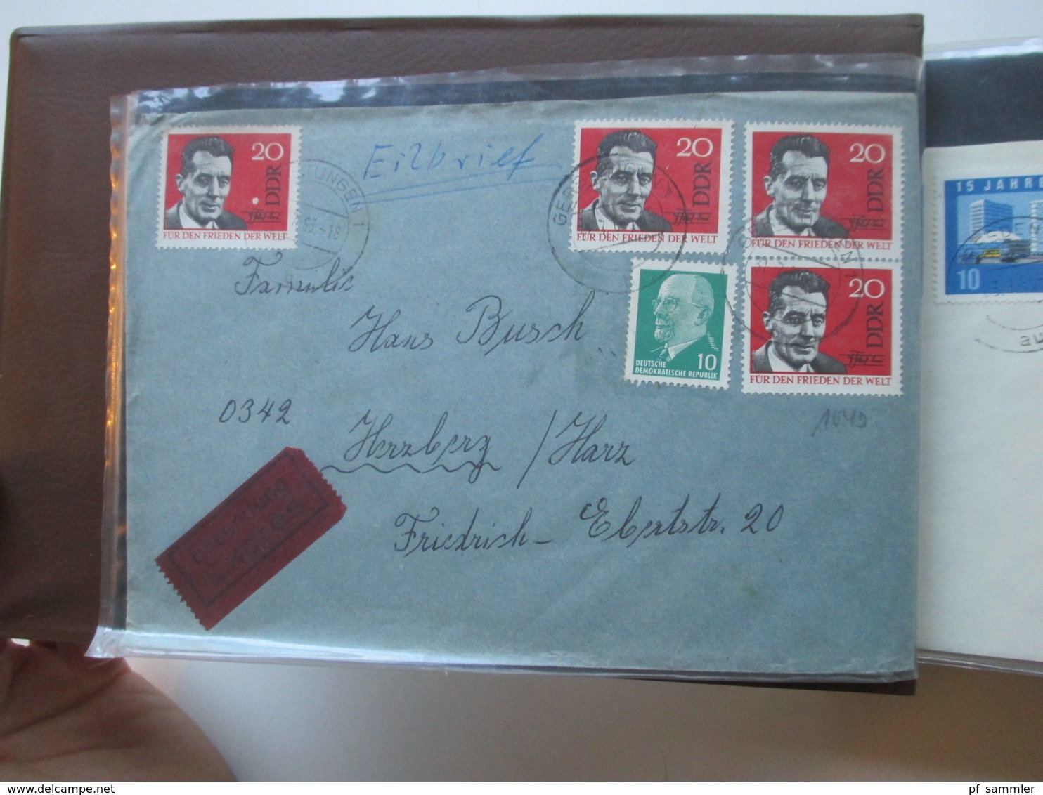 DDR Belegeposten Ab 1960 Eilboten / Einschreiben / Echt Gelaufene FDC Usw. Insgesamt 85 Stk. Etl.Tagesstempel Meiningen - Colecciones (en álbumes)