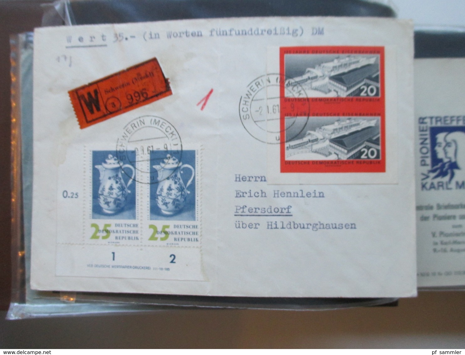 DDR Belegeposten Ab 1960 Eilboten / Einschreiben / Echt Gelaufene FDC Usw. Insgesamt 85 Stk. Etl.Tagesstempel Meiningen - Verzamelingen (in Albums)