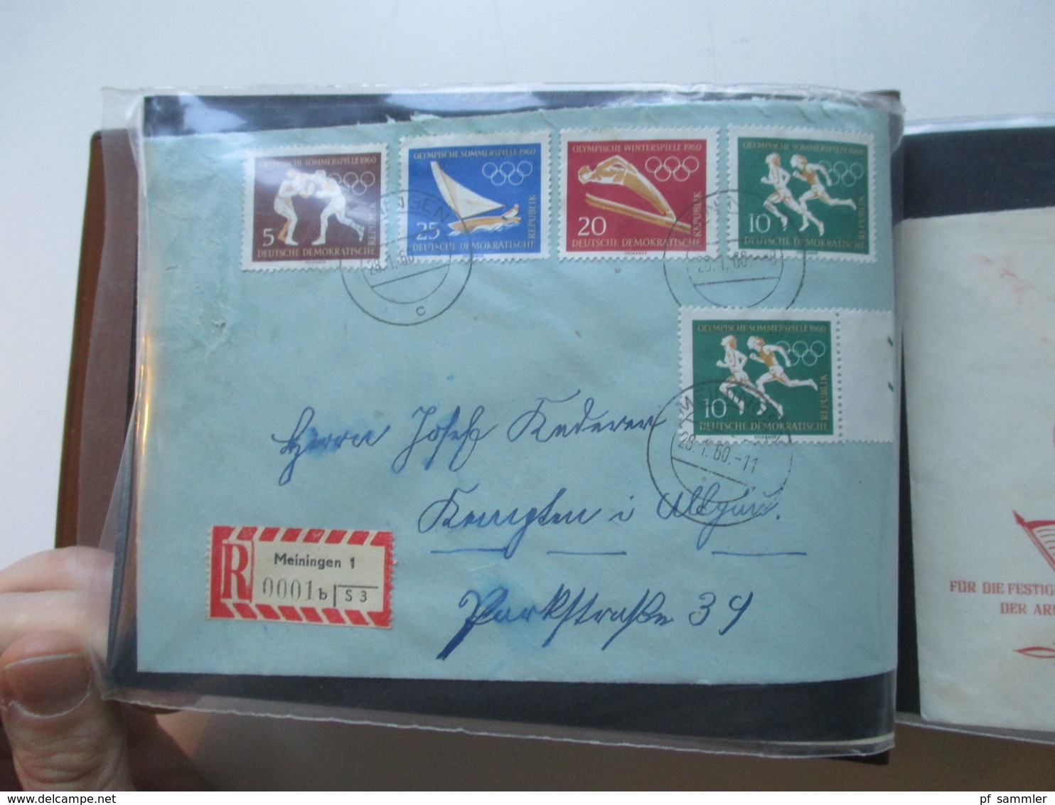 DDR Belegeposten ab 1960 Eilboten / Einschreiben / echt gelaufene FDC usw. insgesamt 85 Stk. etl.Tagesstempel Meiningen