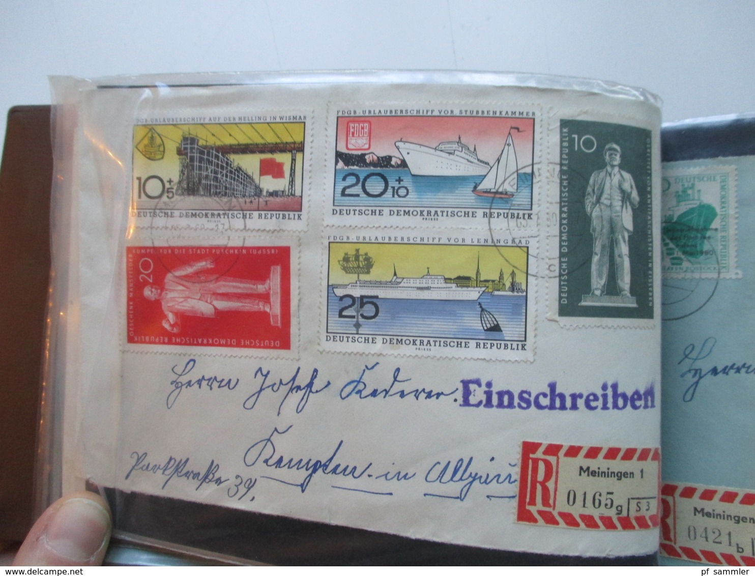 DDR Belegeposten ab 1960 Eilboten / Einschreiben / echt gelaufene FDC usw. insgesamt 85 Stk. etl.Tagesstempel Meiningen